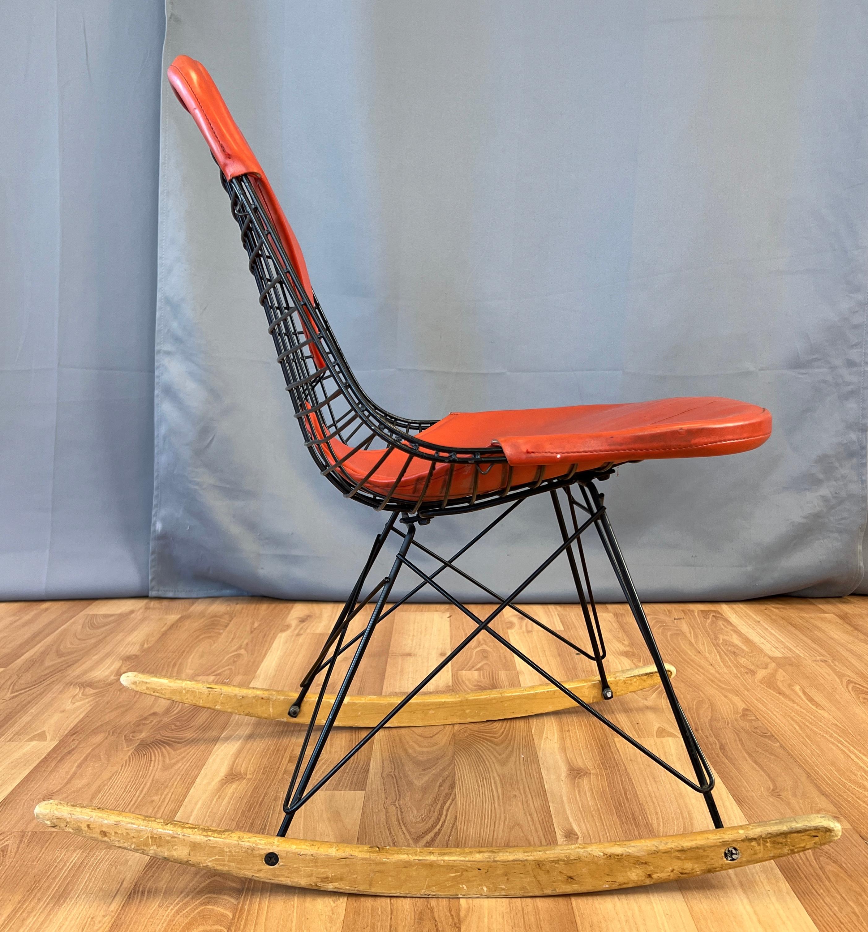 American Charles and Ray Eames Designed 1st Generation RKR Rocker for Herman Miller For Sale