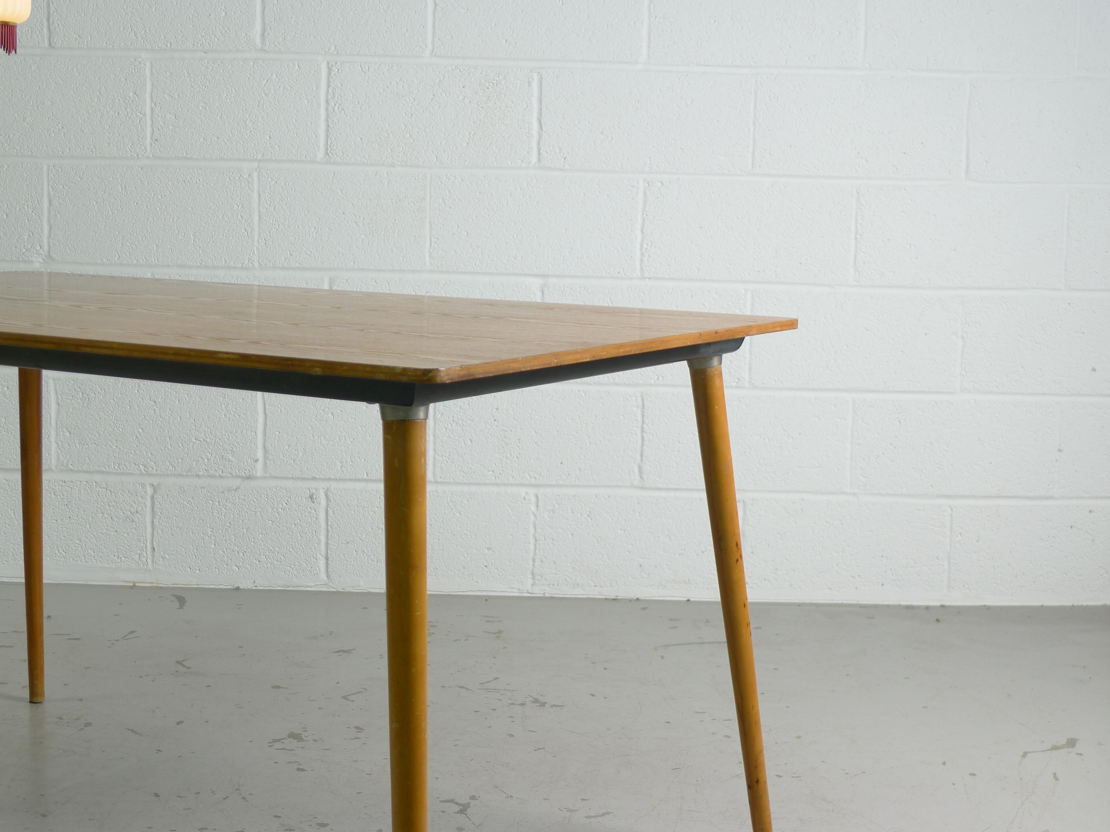 Mid-20th Century Charles and Ray Eames Dining Table DTM-3 in Walnut, circa 1950, Herman Miller