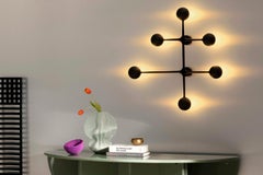 Charles And Ray Eames Dot Pattern Black Light Applique 6 Spheres Lamp by Cassina