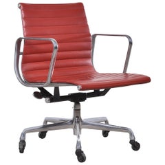 Charles and Ray Eames EA335 Management Office Chair in Red Leather