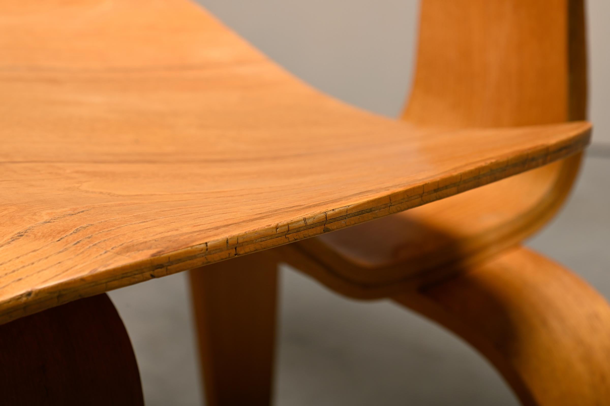 Silla de comedor Charles and Ray Eames Early DCW de madera contrachapada de fresno para Herman Miller en venta 3