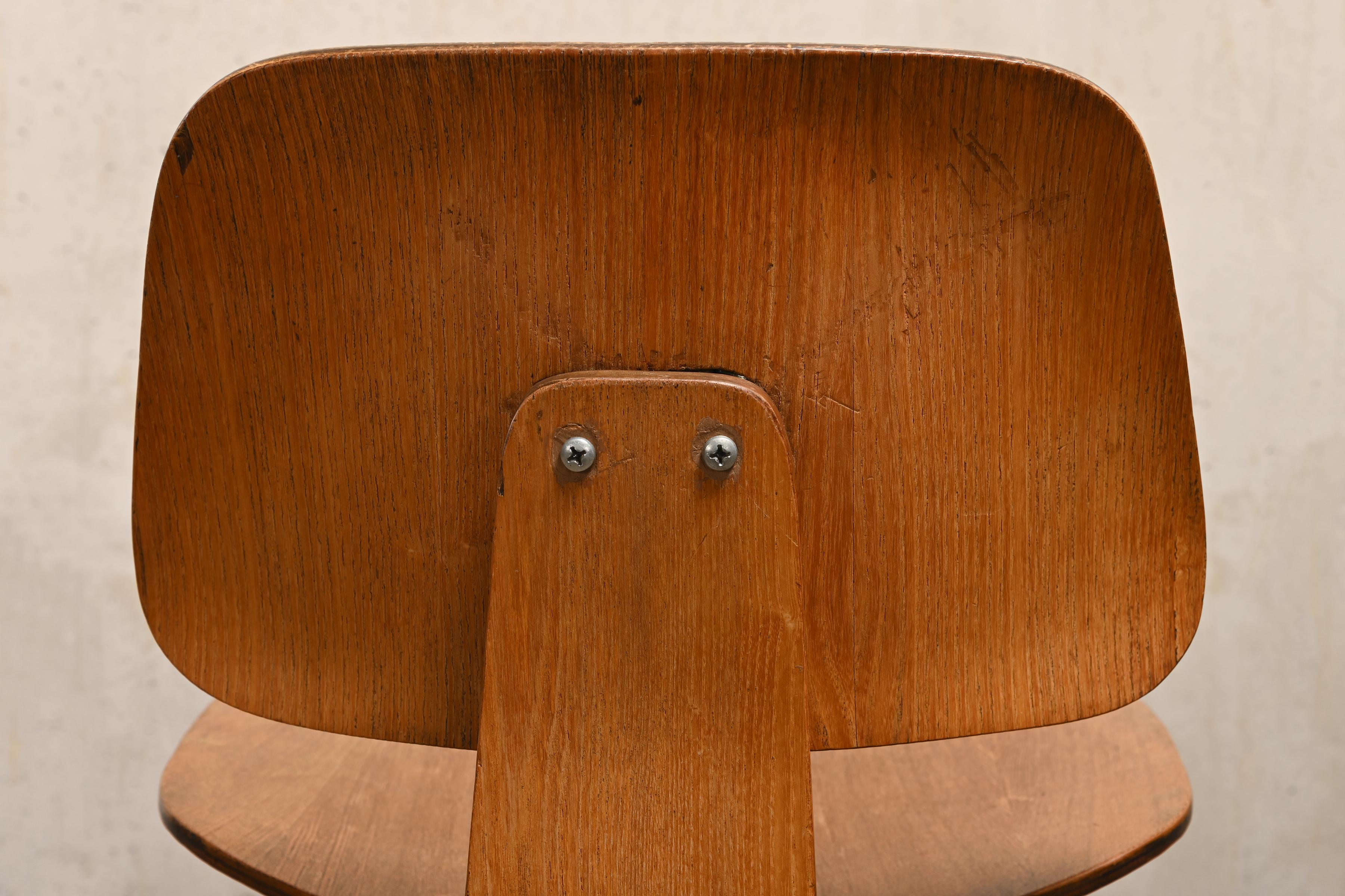 Chaises de salle à manger en contreplaqué de frêne Charles and Ray Eames Early DCW pour Herman Miller 12