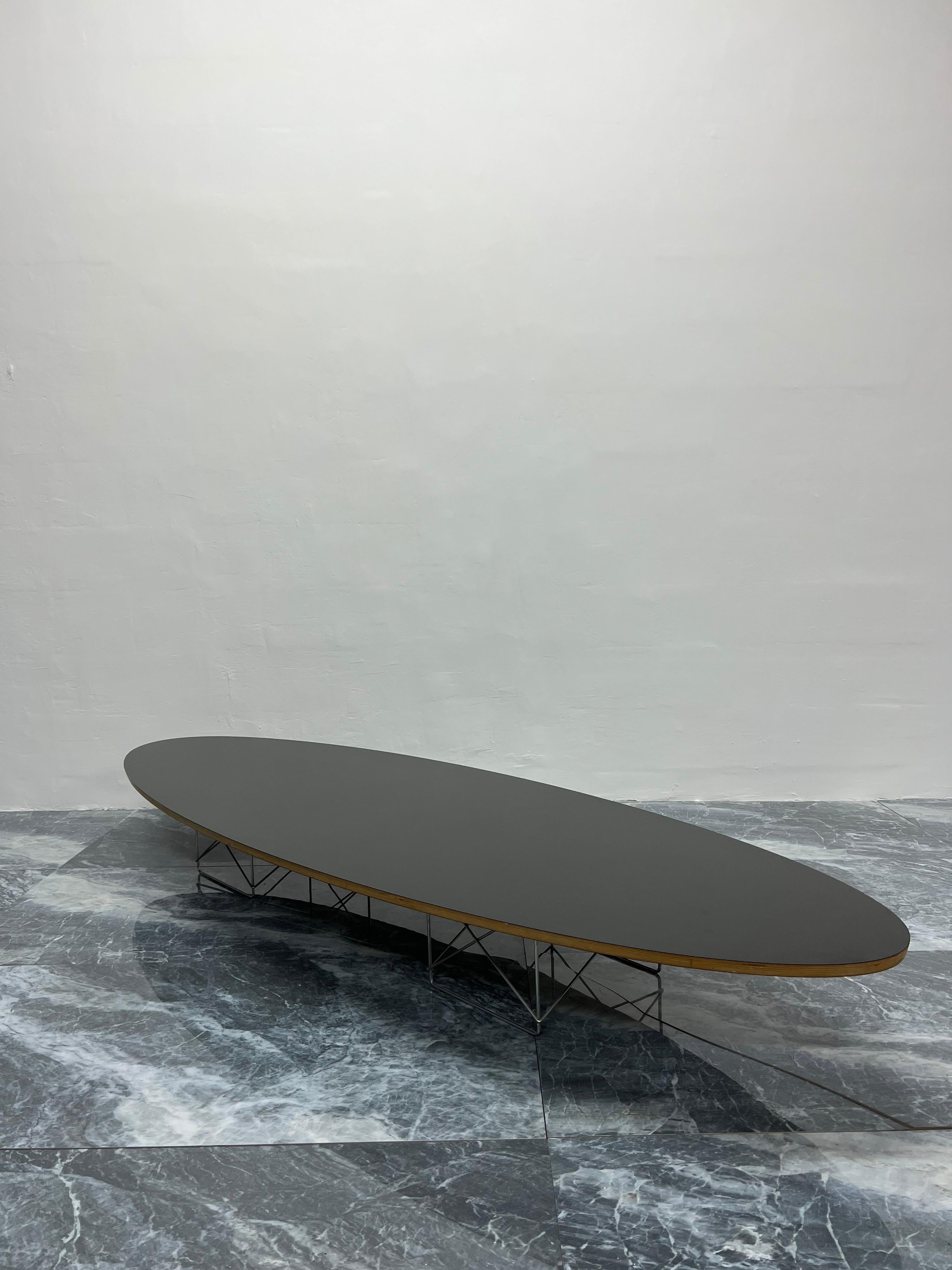 American Charles and Ray Eames Elliptical Aka Surfboard Table for Herman Miller, 1990s