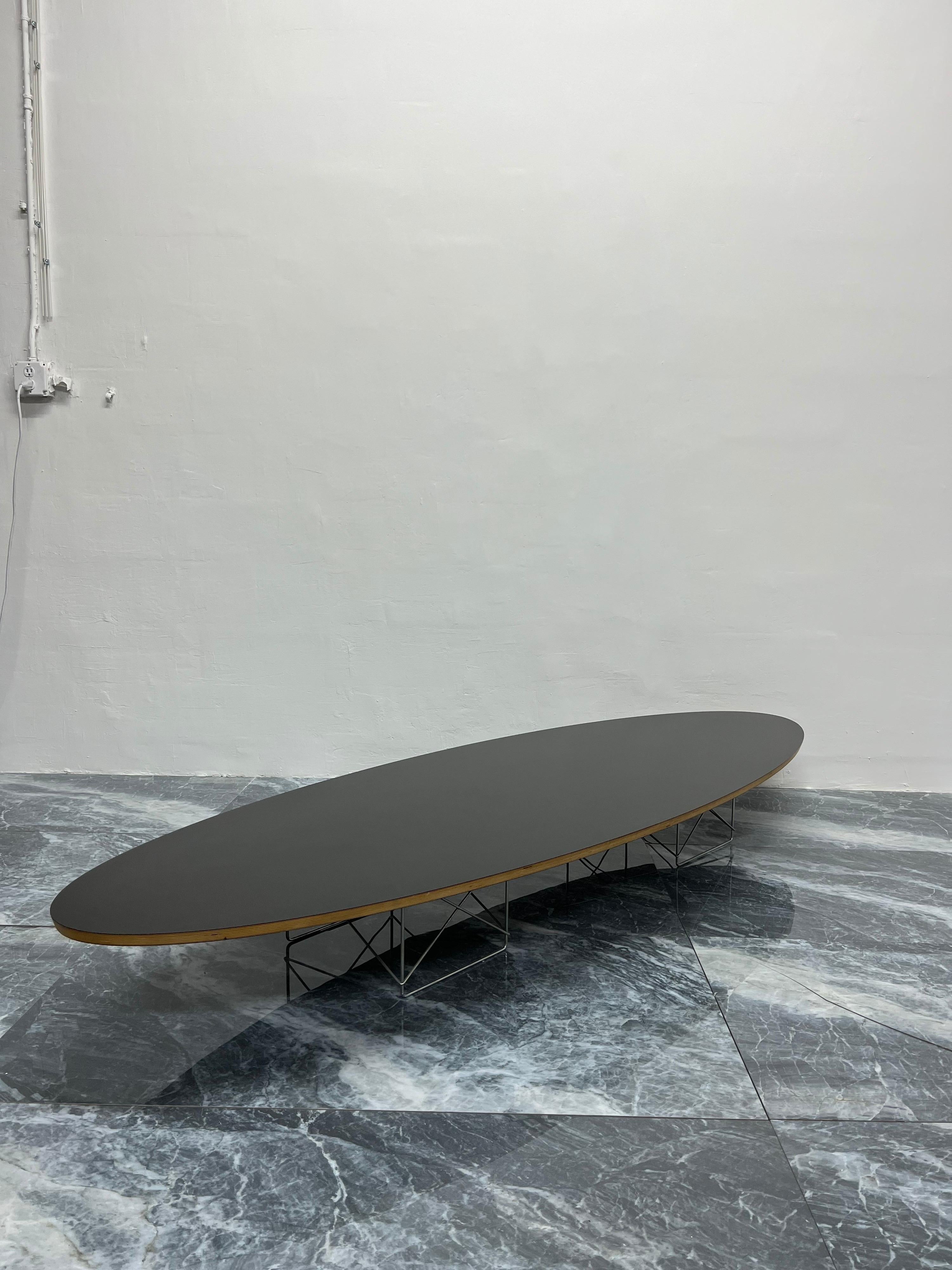 20th Century Charles and Ray Eames Elliptical Aka Surfboard Table for Herman Miller, 1990s
