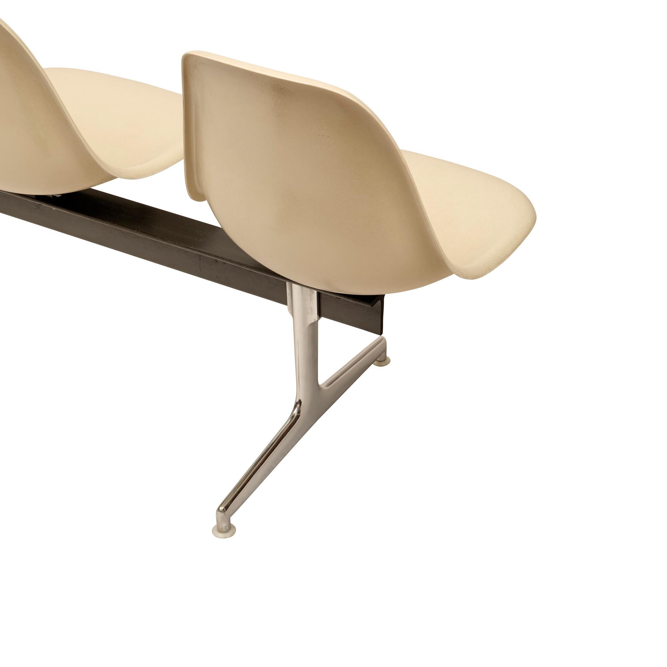 Late 20th Century Charles and Ray Eames Fiberglass Shell Bench  For Sale