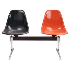 Vintage Charles and Ray Eames Fiberglass Shell Bench 