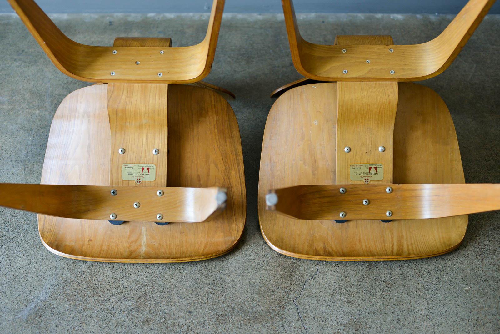 Charles and Ray Eames for Evans Pair of DCW Chairs, Ca. 1950 5