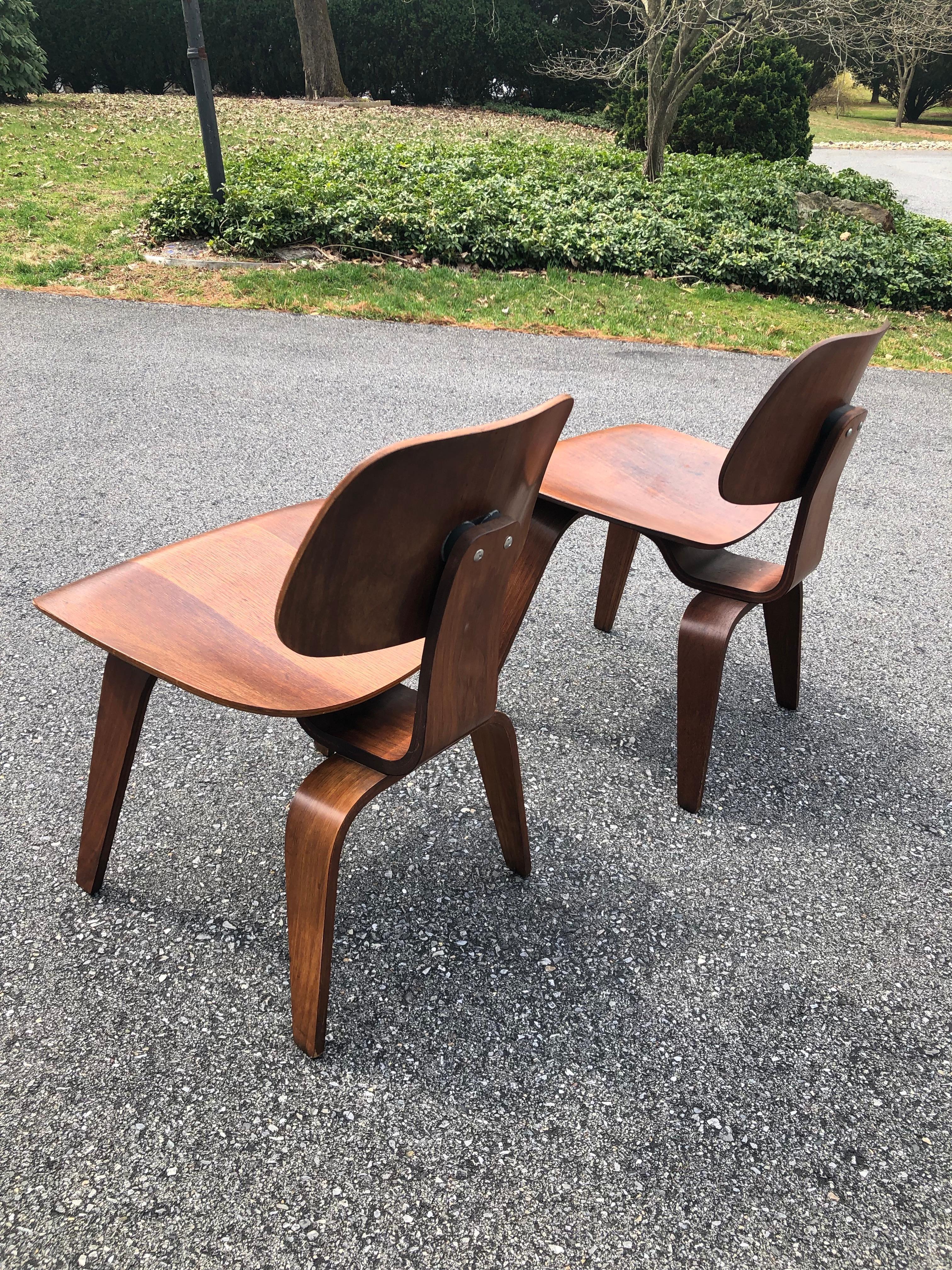 American Pair of Charles and Ray Eames for Herman Miller Dcw 