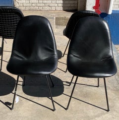 Charles and Ray Eames for Herman Miller DKX-1 Chair, Black Leather, H-Base, 1955