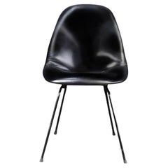 Charles and Ray Eames for Herman Miller DKX-1 Chair, Black Leather, H-Base, 1955