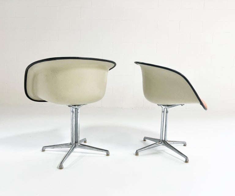 Upholstery Charles and Ray Eames for Herman Miller La Fonda Chairs, Pair For Sale