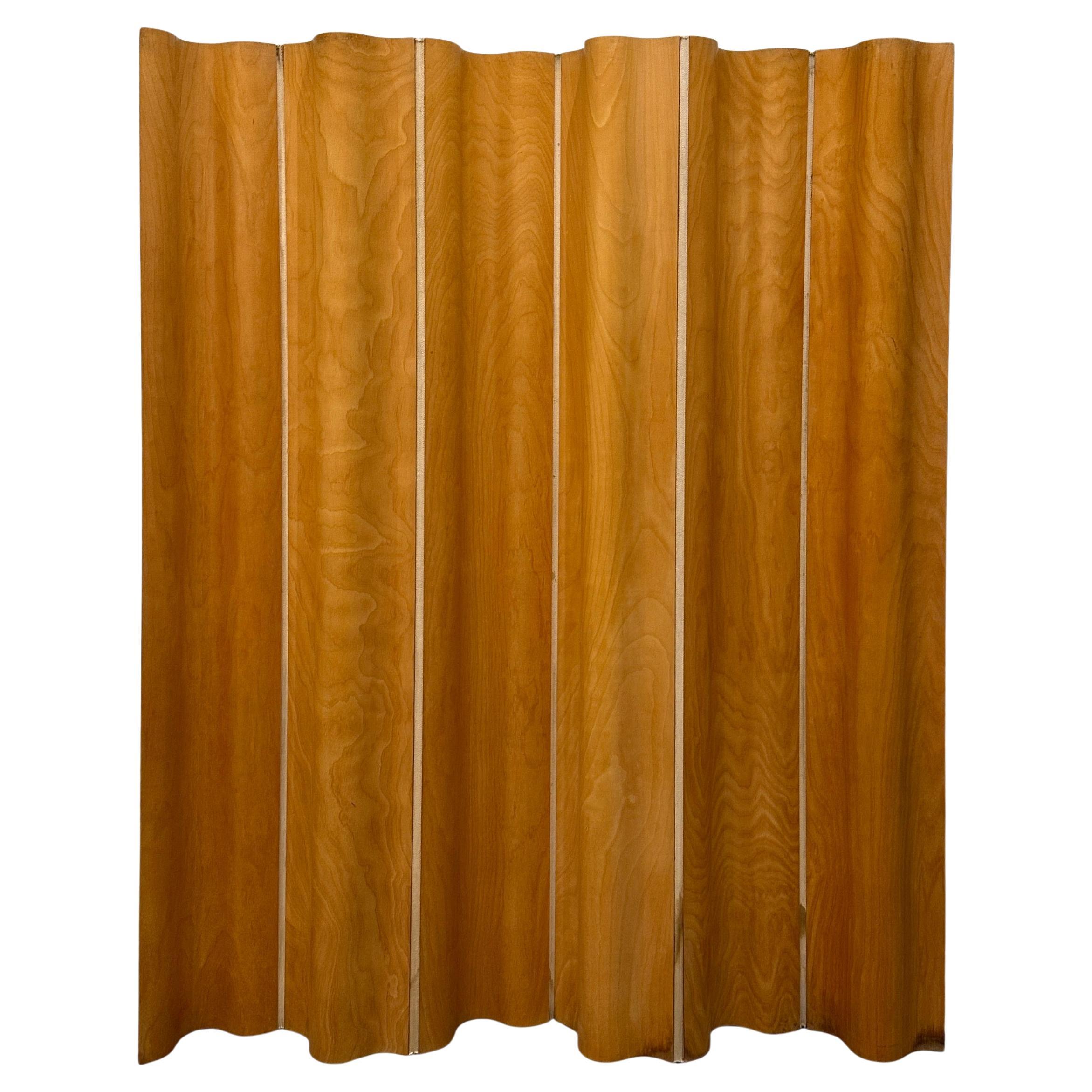 Charles and Ray Eames for Herman Miller Plywood Folding Screen Ash Veneer 1950s For Sale
