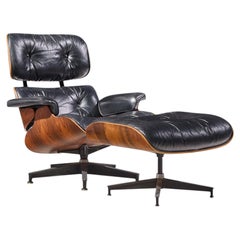 Charles and Ray Eames for Herman Miller Rosewood Eames Lounge Chair and Ottoman