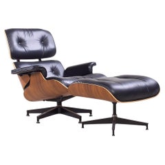 Charles and Ray Eames for Herman Miller Walnut Eames Lounge Chair with Ottoman