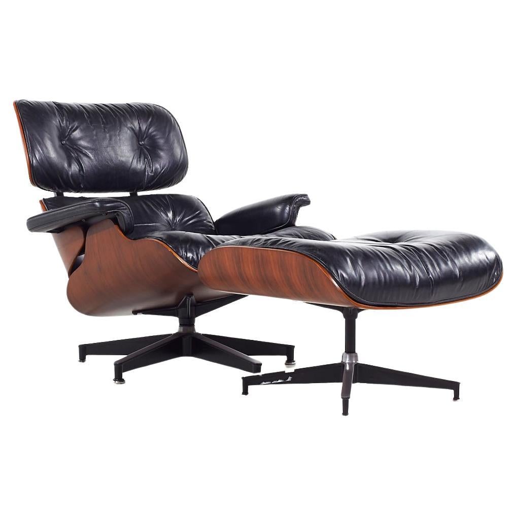 SOLD 02/12/24 Charles and Ray Eames Herman Miller MCM Lounge Chair and Ottoman