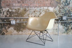 Charles and Ray Eames LAR Parchment Arm Shell on Cat's Cradle Base Chair