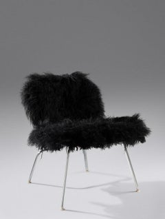 Charles and Ray Eames LCM Chair w/ Mongolian Lamb Wool , c. 2010