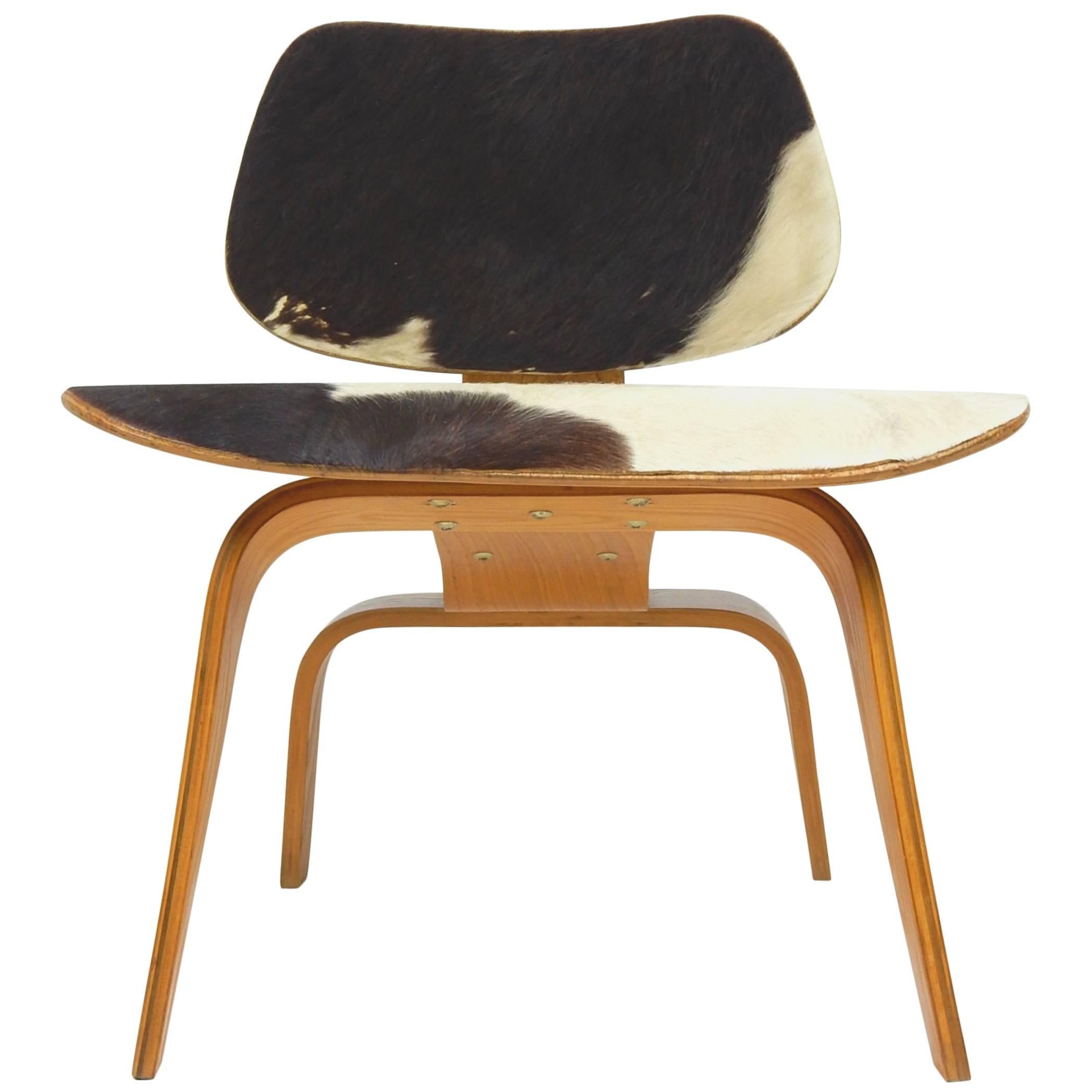 Charles and Ray Eames LCW Chair in Slunkskin by Evans Products for Herman Miller