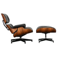 Charles and Ray Eames Lounge Chair and Ottoman, 1971-1974
