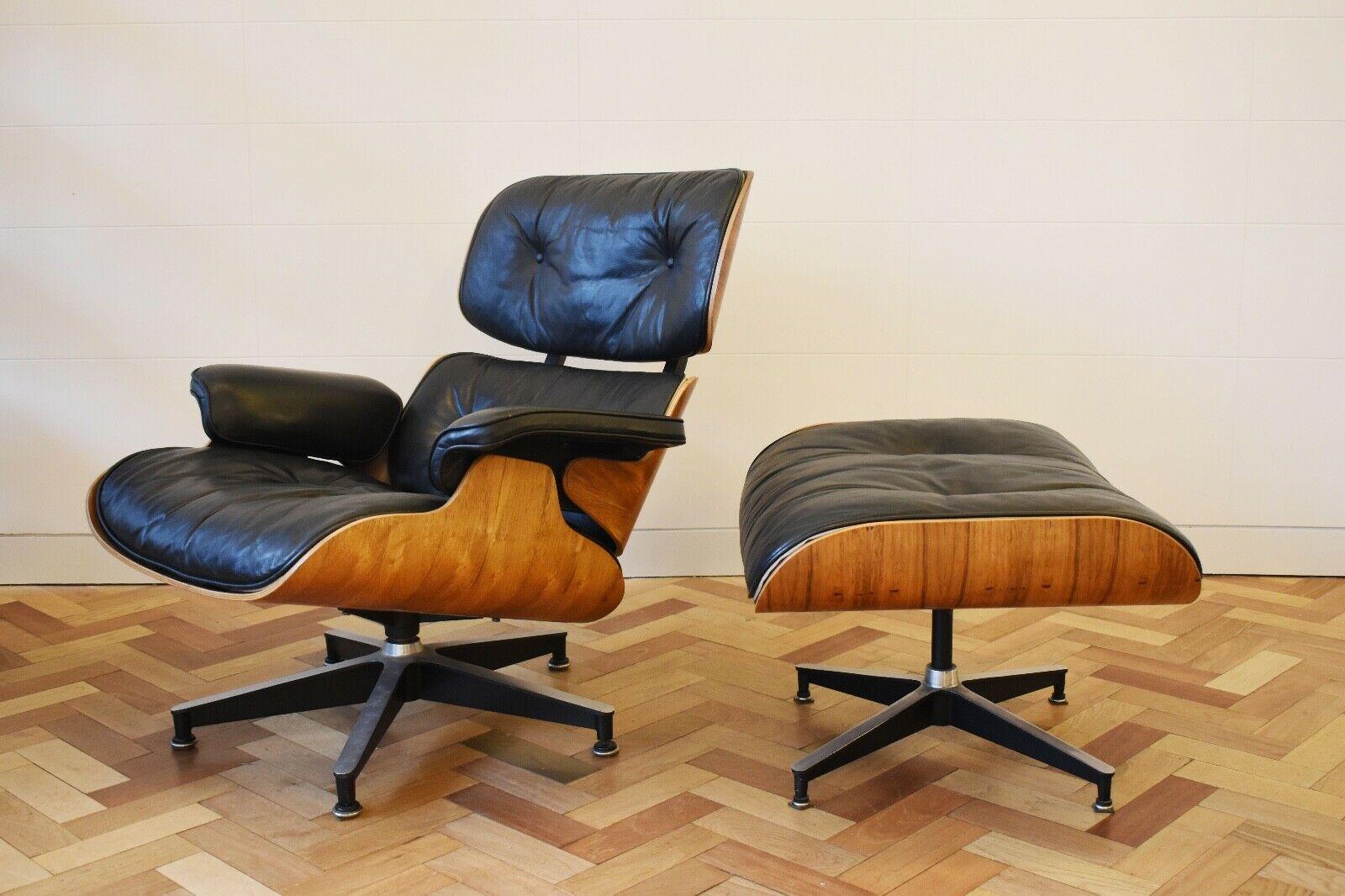 Mid-Century Modern Charles and Ray Eames Lounge Chair Herman Miller Rosewood, 1970s