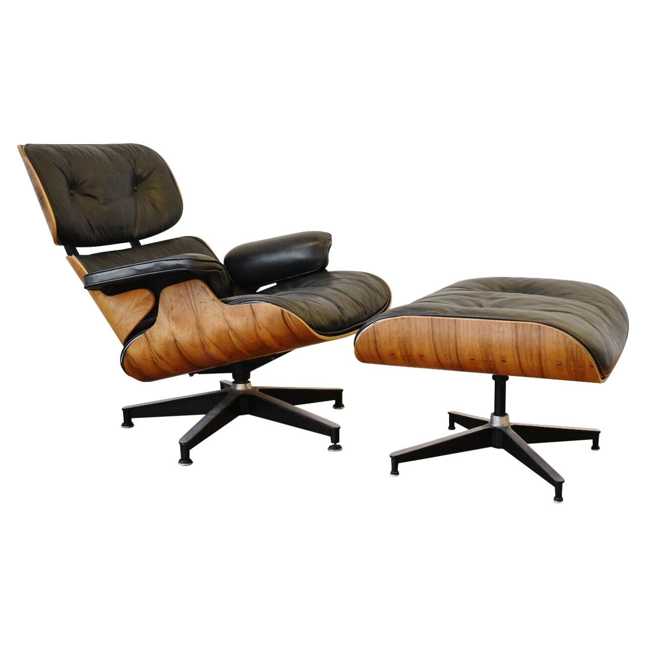 Charles and Ray Eames Lounge Chair Herman Miller Rosewood, 1970s