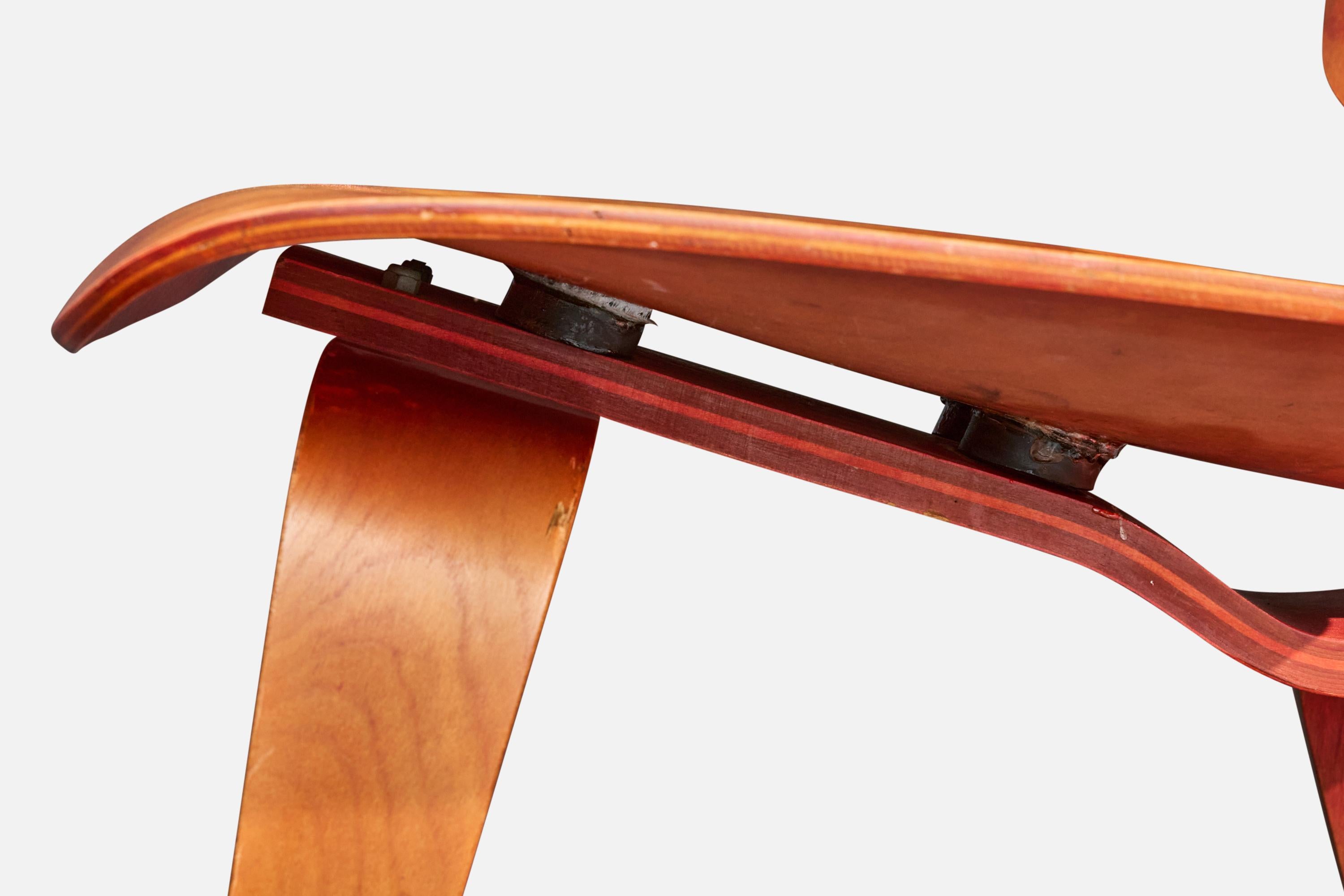 Charles und Ray Eames, Lounge Chair, Sperrholz, USA, 1950er Jahre (Moderne der Mitte des Jahrhunderts) im Angebot