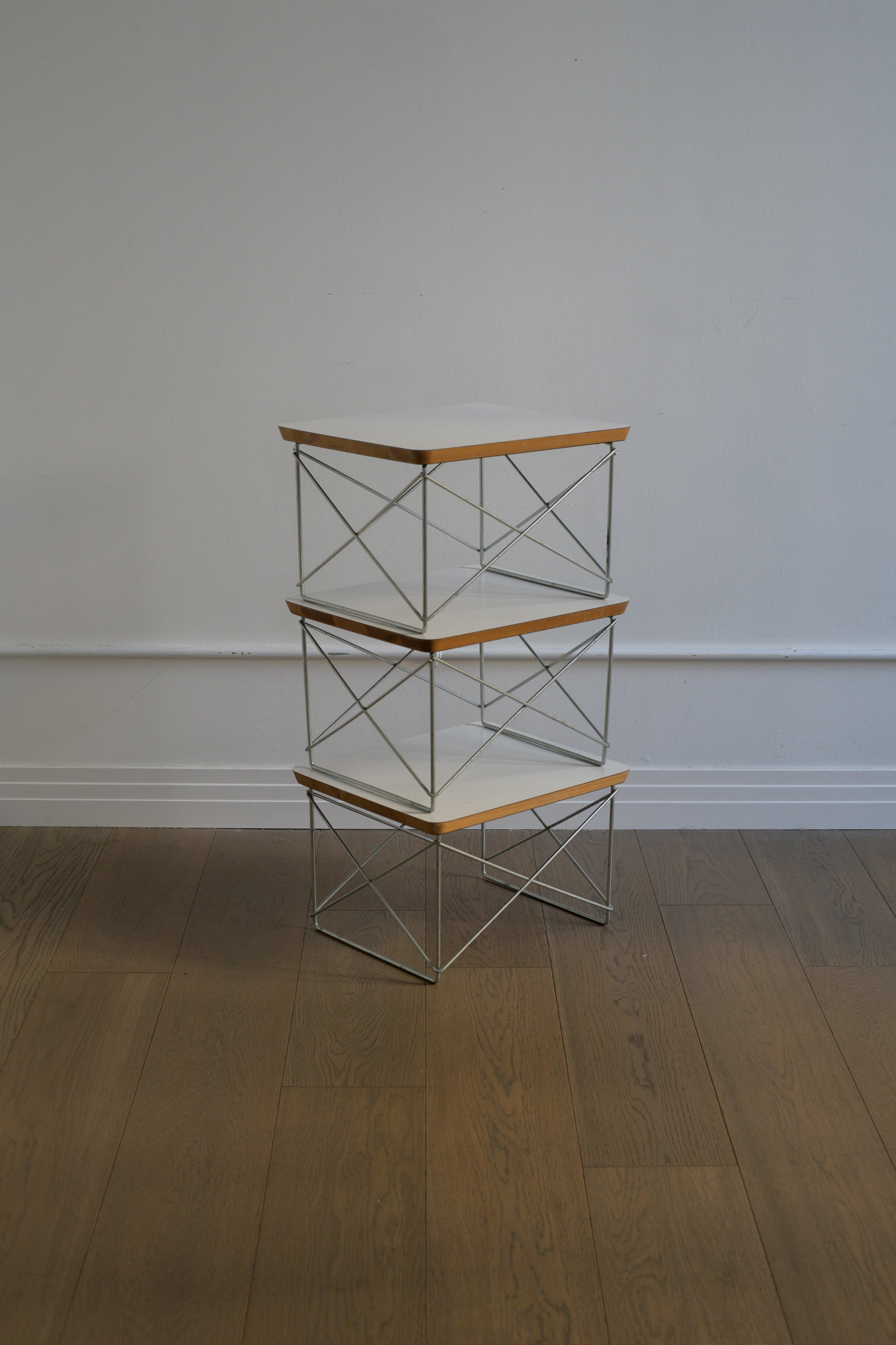 Steel Charles and Ray Eames LTRs, set of three For Sale