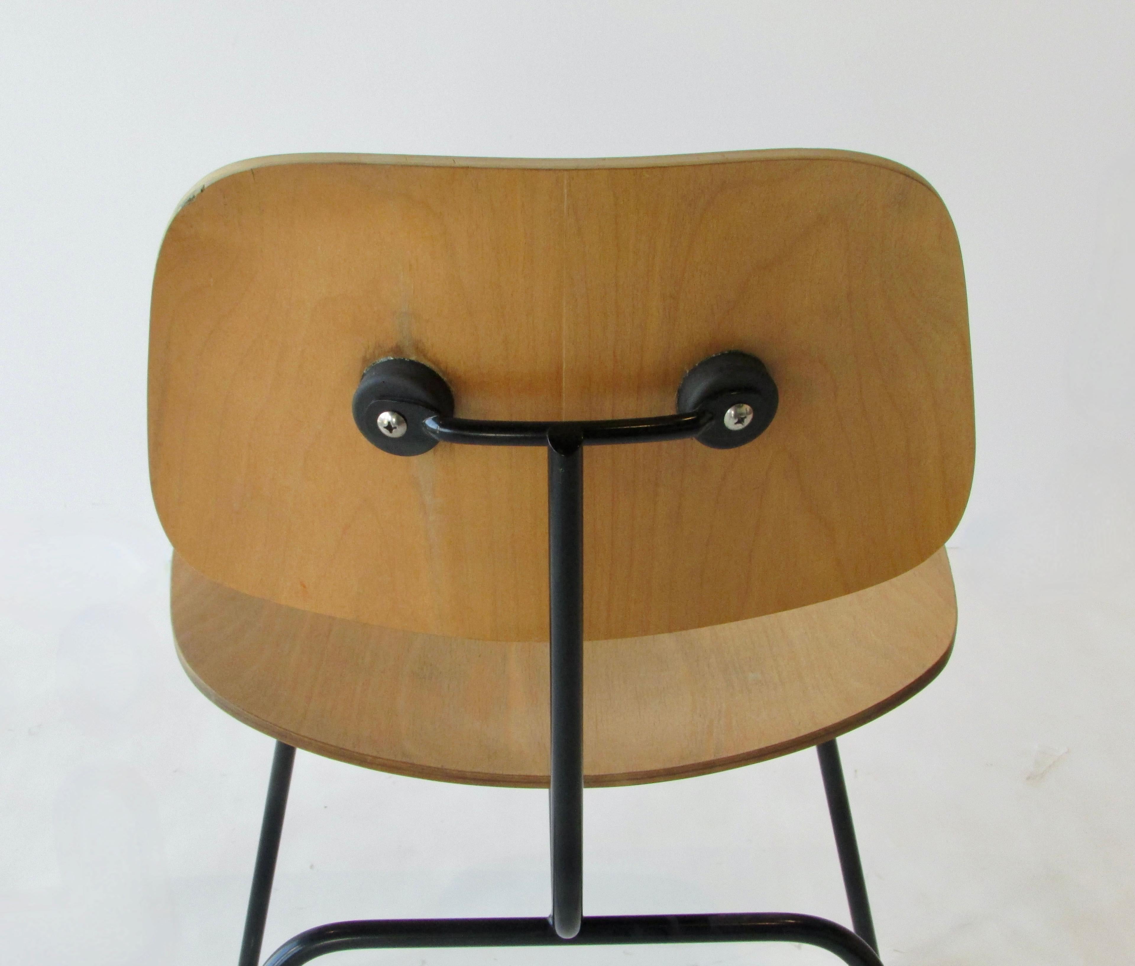 Charles and Ray Eames Metal Leg Dining Chair DCM for Herman Miller 2
