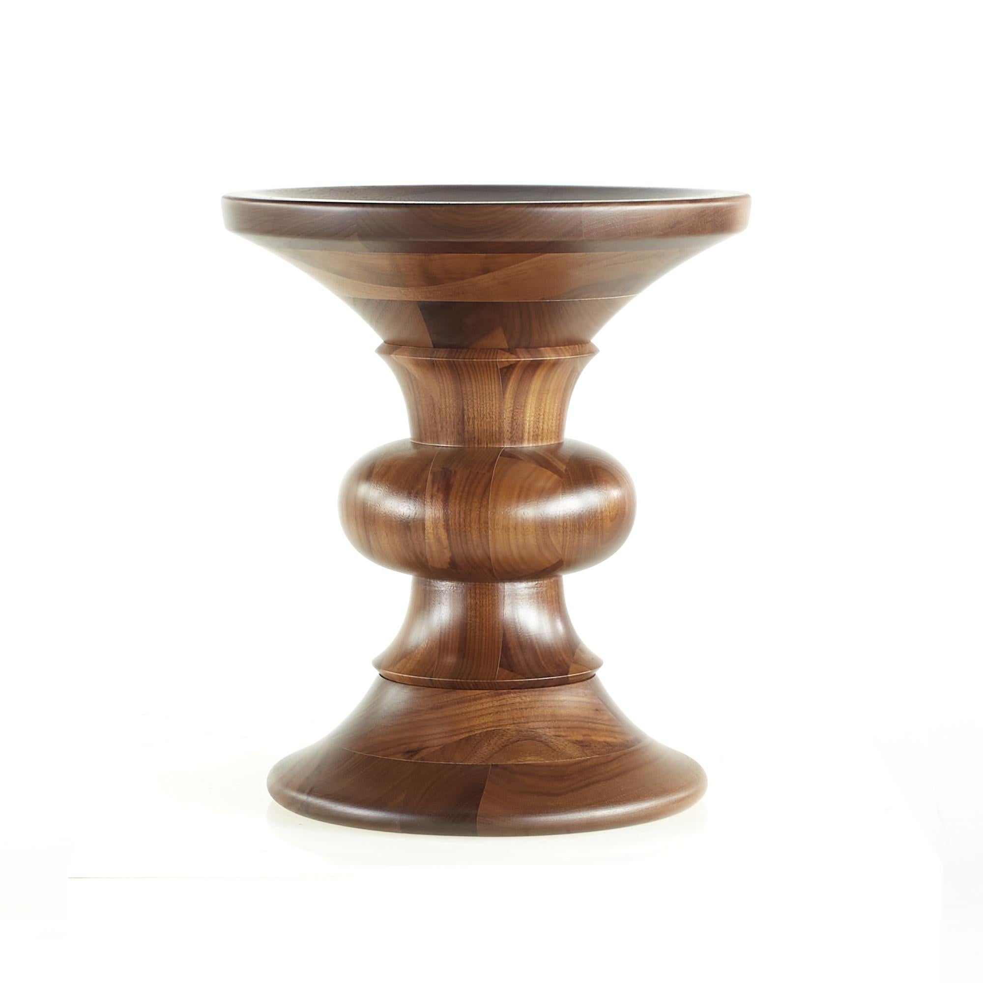 Charles and Ray Eames Midcentury Walnut Time Life Stool For Sale at 1stDibs