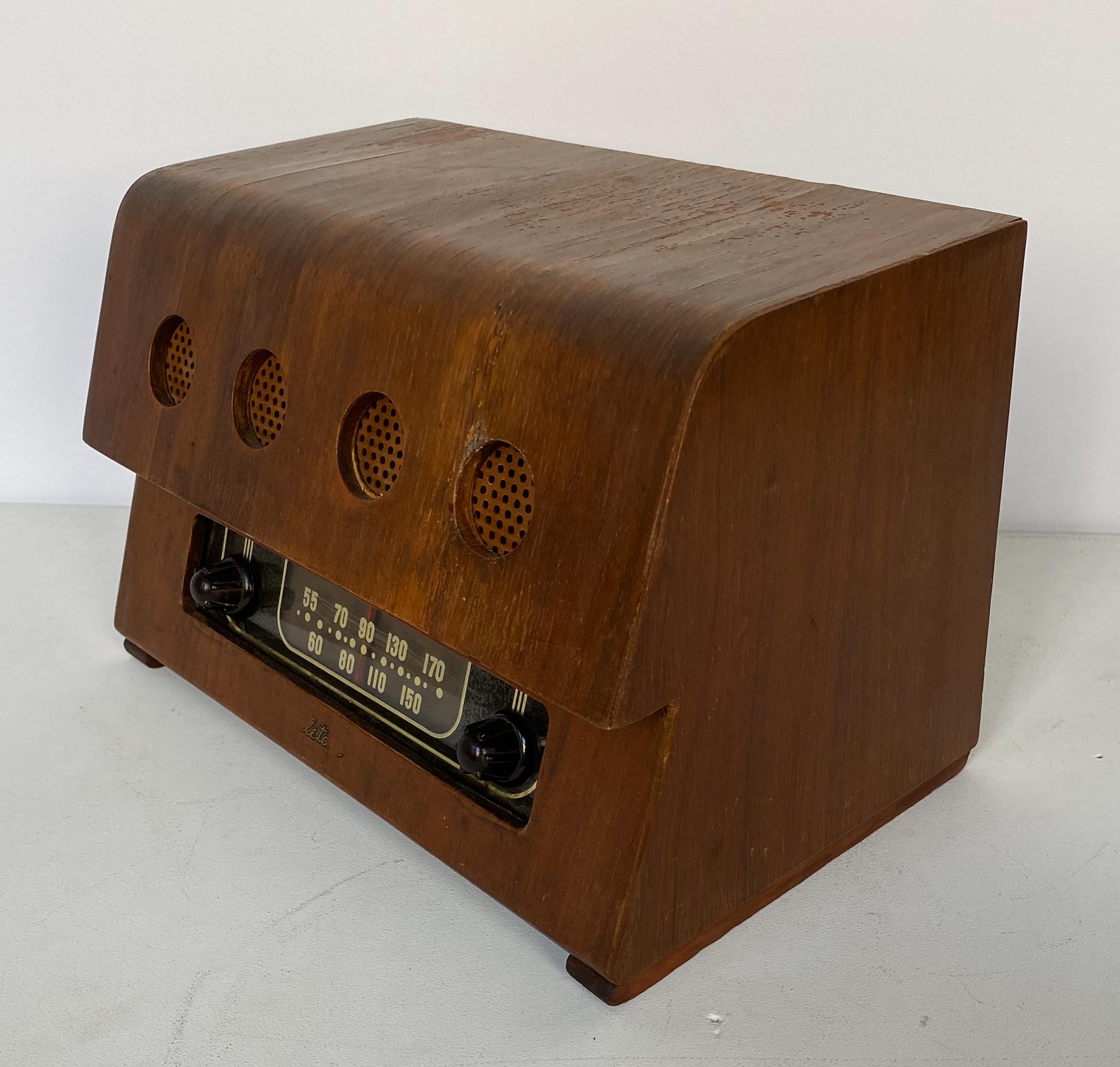 Glass Charles and Ray Eames Molded Plywood Radio