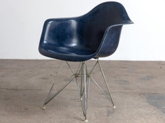 Charles and Ray Eames Navy Fiberglass DAX Chair by Herman Miller