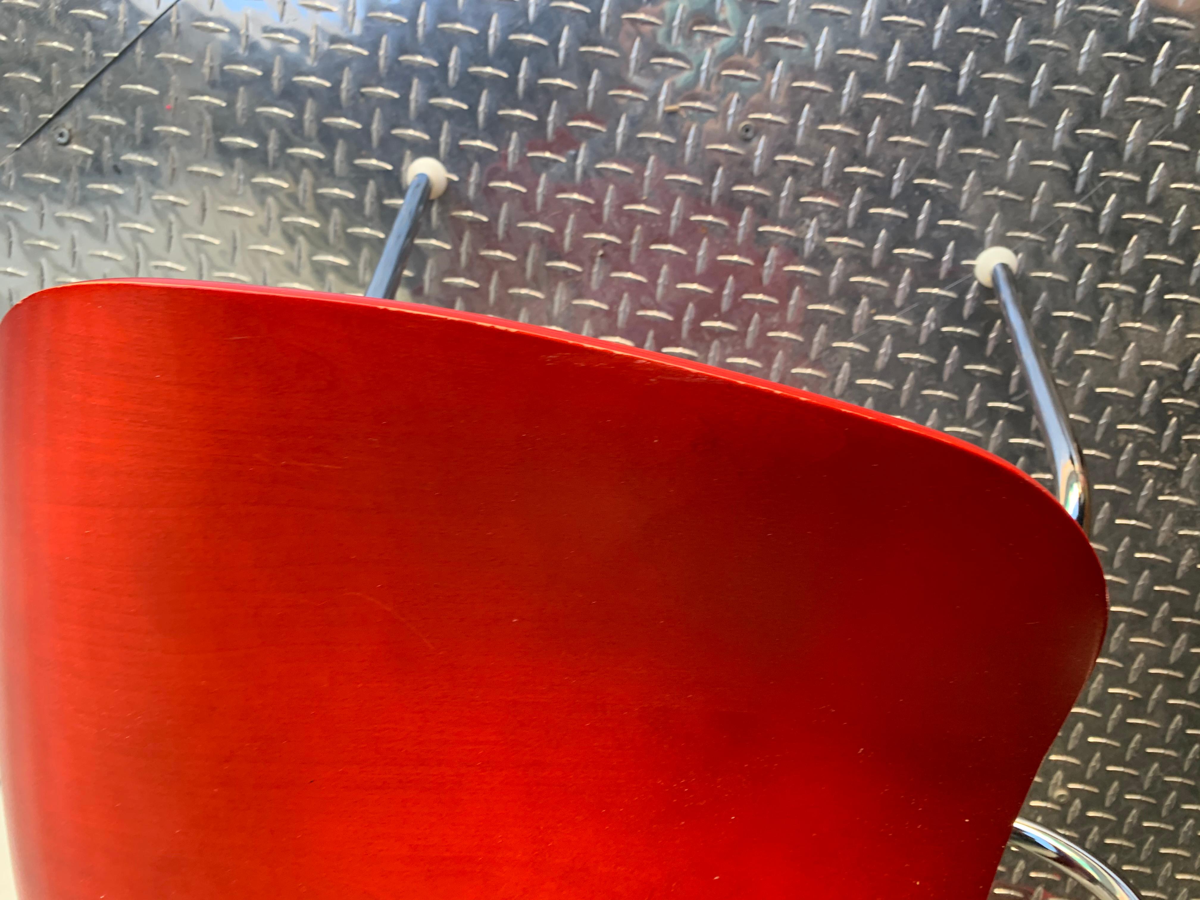 Charles and Ray Eames Red Beech DCM Chair, Herman Miller, Dining, Side Chair 3