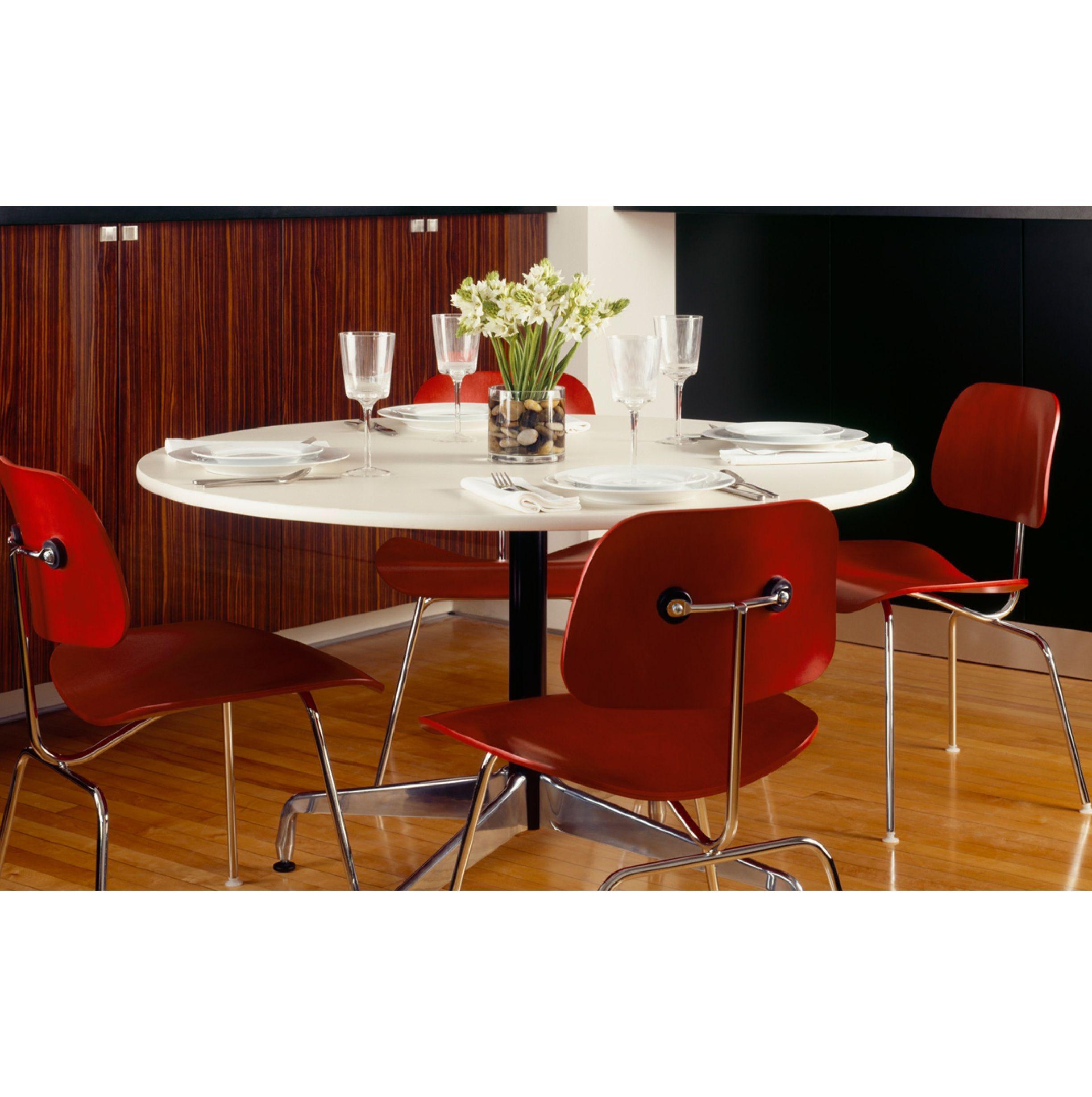 Chaise DCM Charles and Ray Eames, Herman Miller, Dining, Chaise d'appoint en hêtre rouge 1