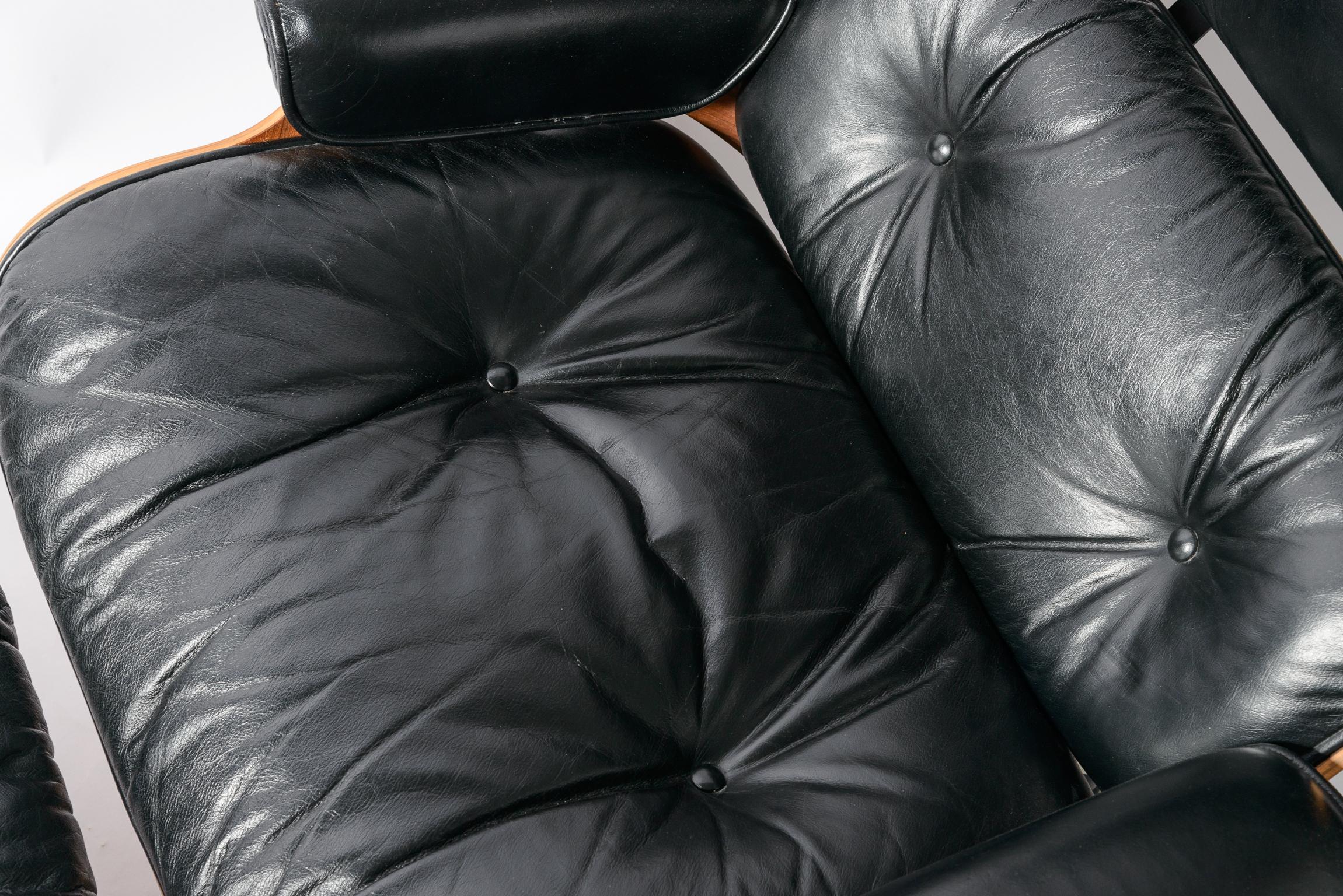 Charles and Ray Eames Rosewood 670/671 Lounge & Ottoman For Sale 2
