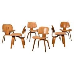 Charles and Ray Eames set of 6 early DCW Ash Plywood Dining Chairs Herman Miller