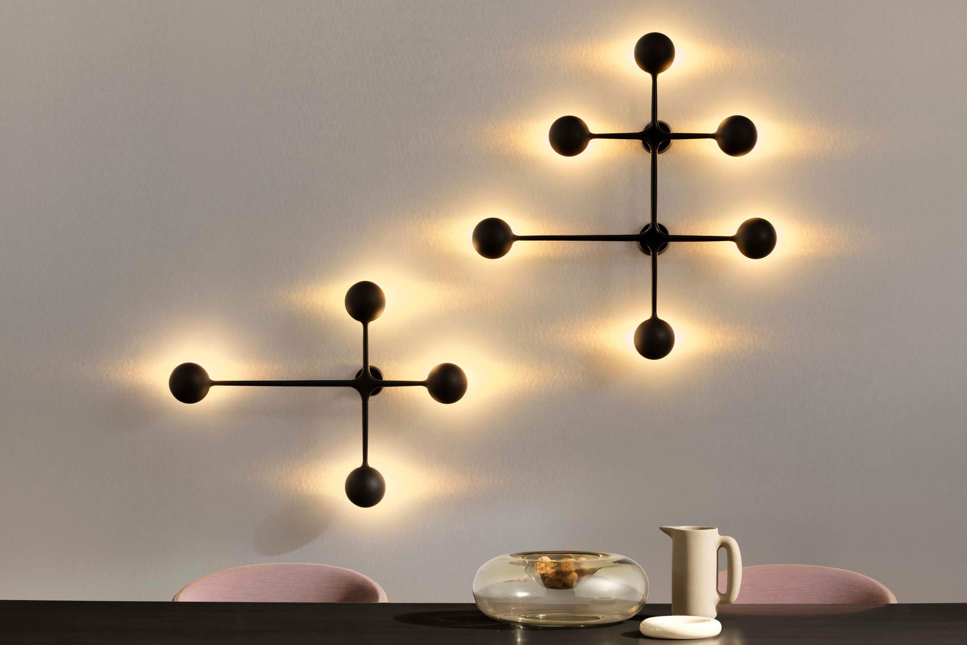 Charles And Ray Eames Set of Two Dot Pattern Light Appliques Spheres by Cassina