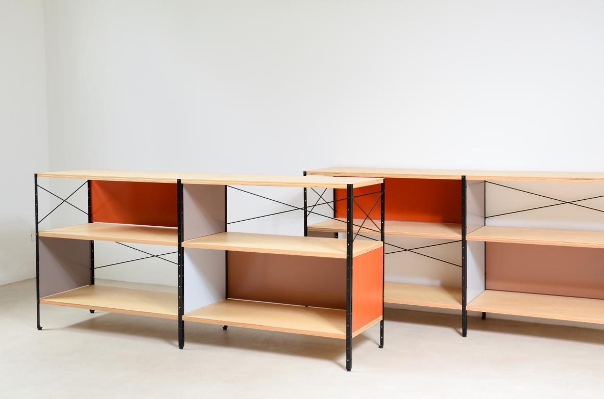 Mid-Century Modern Charles and Ray Eames  Storage unit 2 modular bookcase by Vitra For Sale