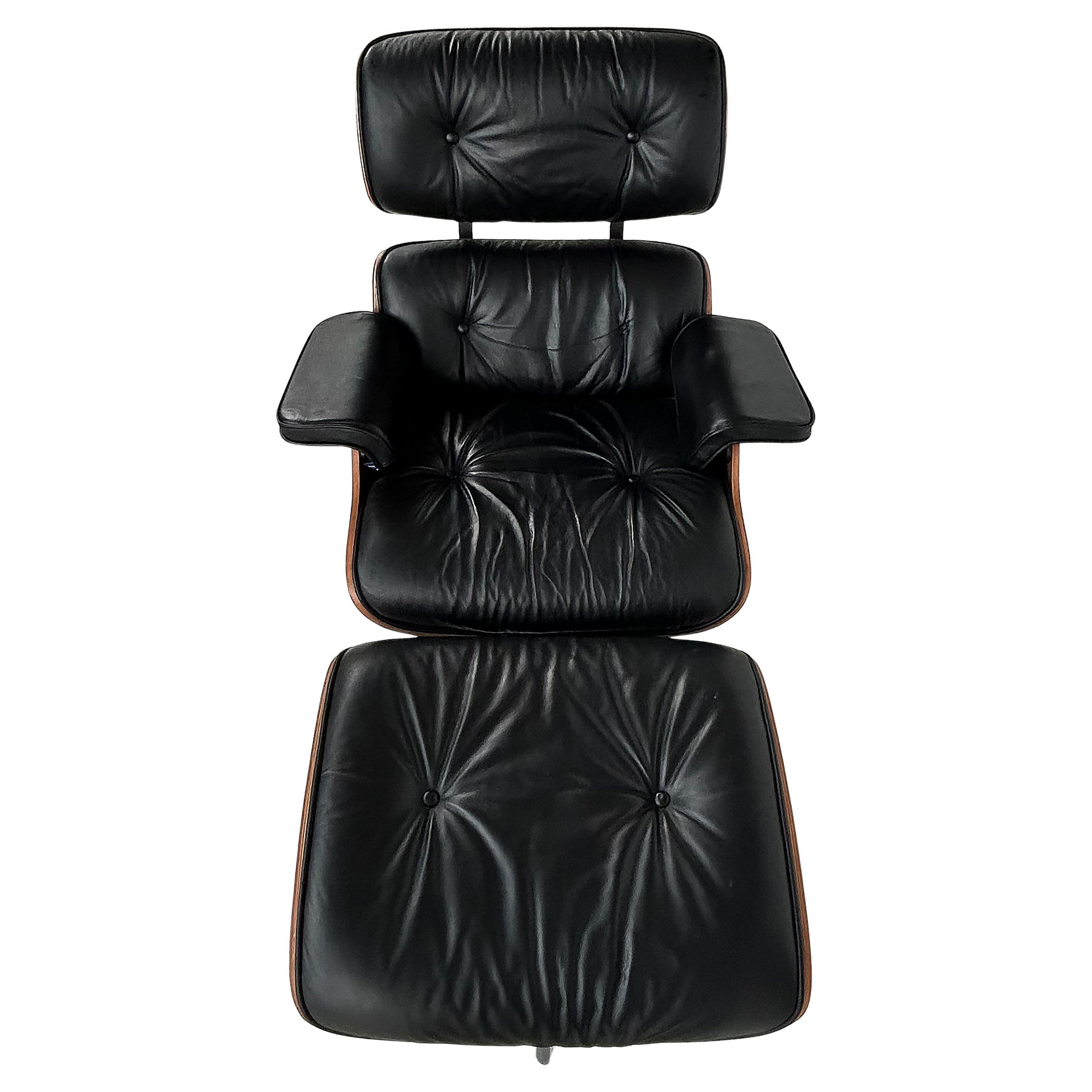 Charles and Ray Eames Nussbaum, Leder Lounge Chair, Ottoman, Herman Miller C2010 (Moderne der Mitte des Jahrhunderts) im Angebot