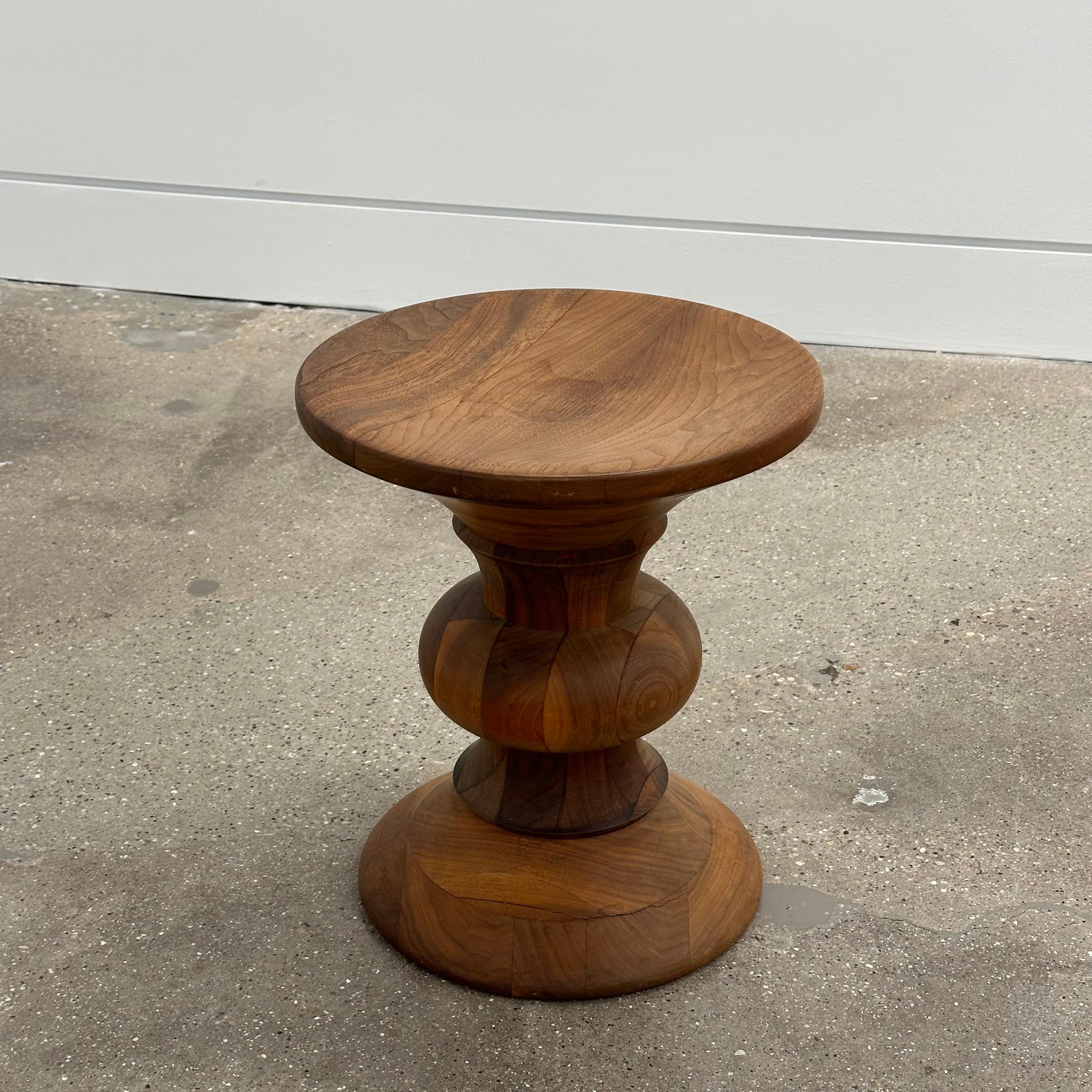Mid-Century Modern Charles and Ray Eames Walnut Time Life Stool model B for Herman Miller
