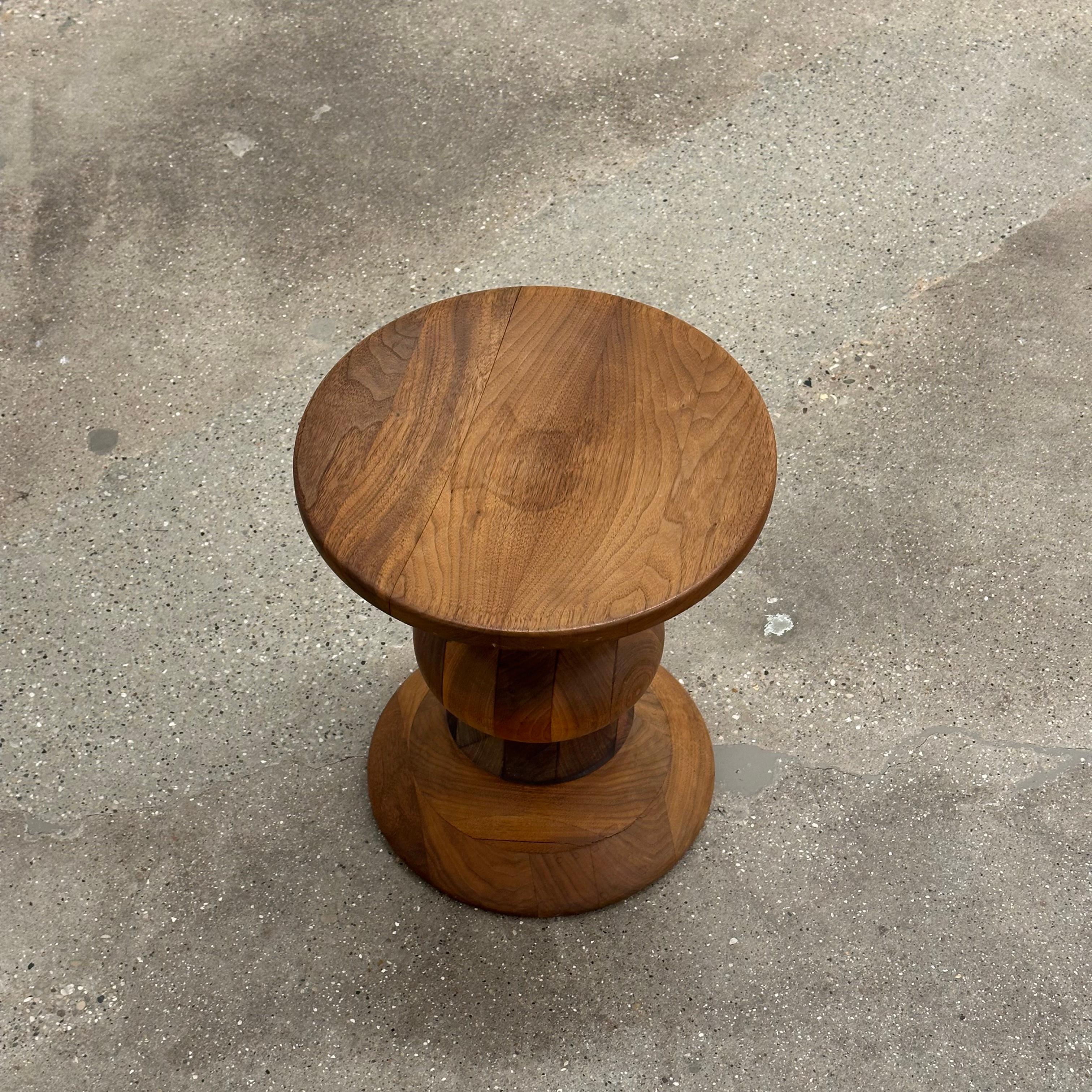 American Charles and Ray Eames Walnut Time Life Stool model B for Herman Miller