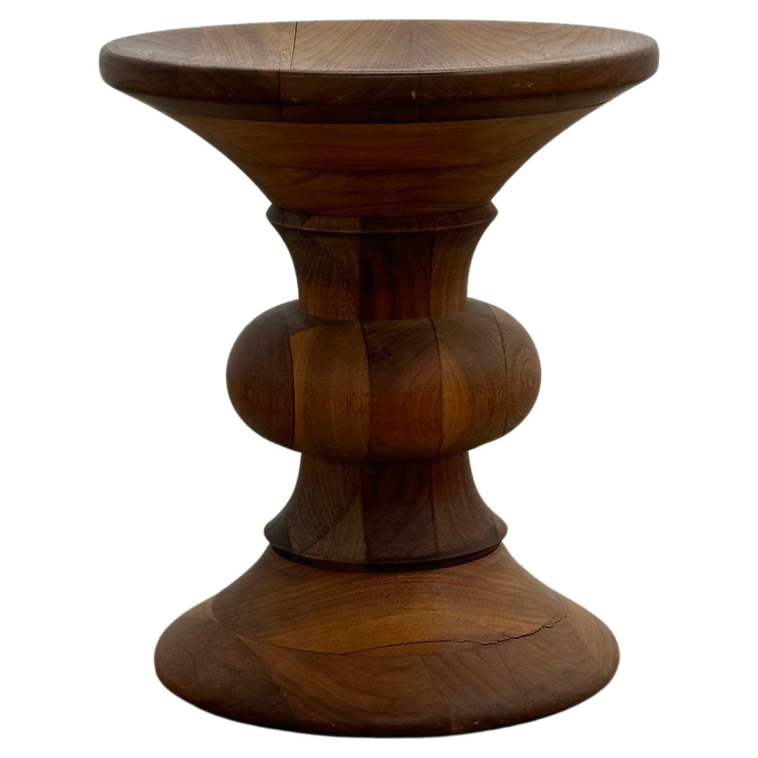 Charles and Ray Eames Walnut Time Life Stool model B for Herman Miller