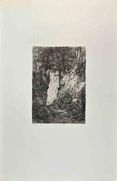Umgebung von Metz - Radierung von Charles-André Malardot - 1870er Jahre