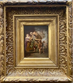 Old Master painting: Greek mythology 19th C miniature copy of work in the Louvre