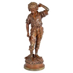 Charles Anfrie "Un Accident" Patinated Bronze