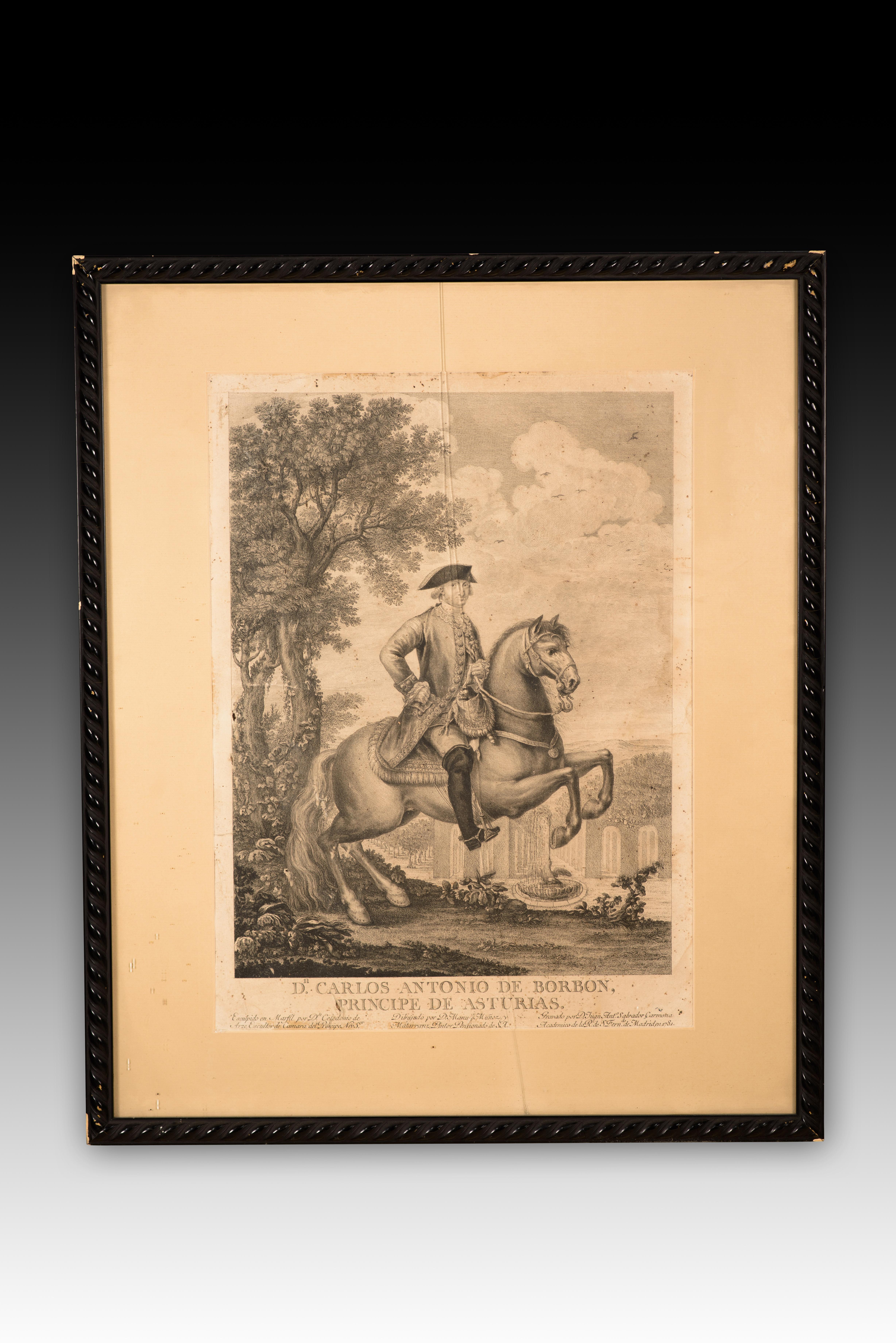 Charles Antoine de Bourbon. Tirage encadré. Salvador Carmona, Juan Antonio. Espagne en vente