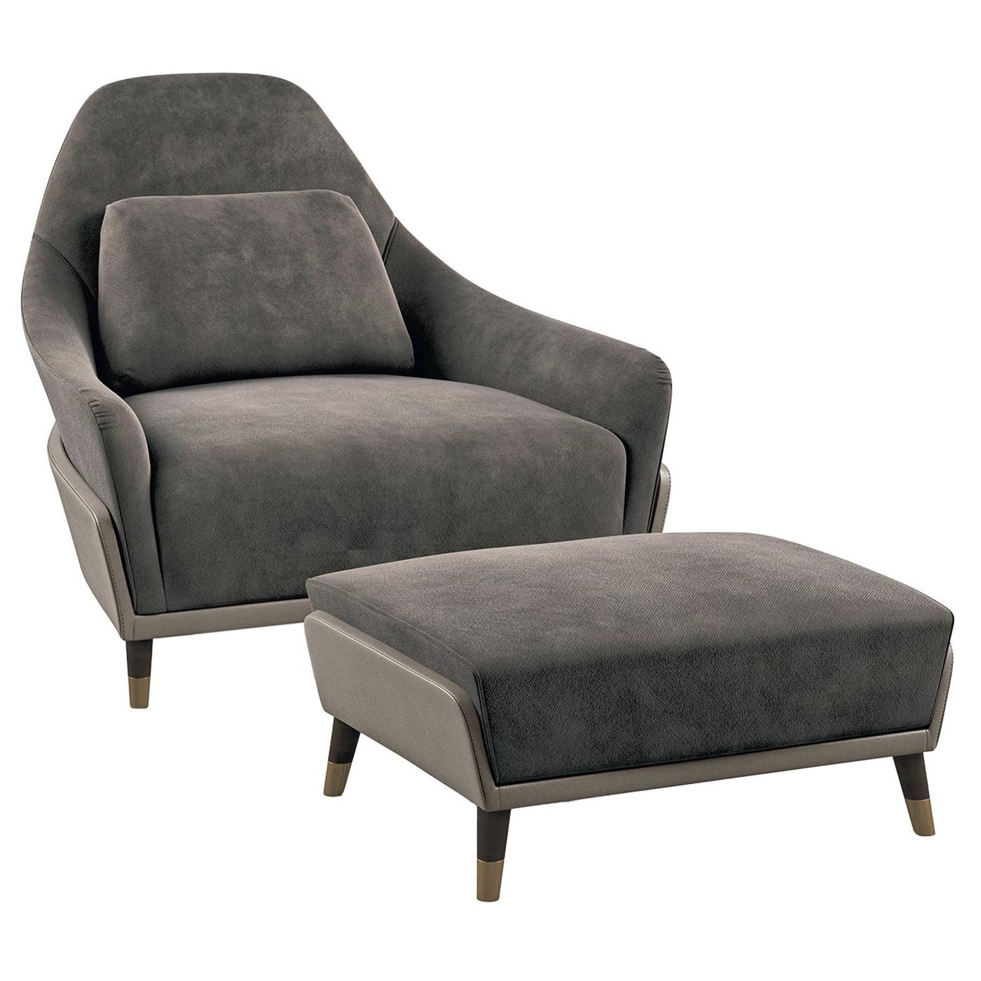 Charles Armchair with Ottoman