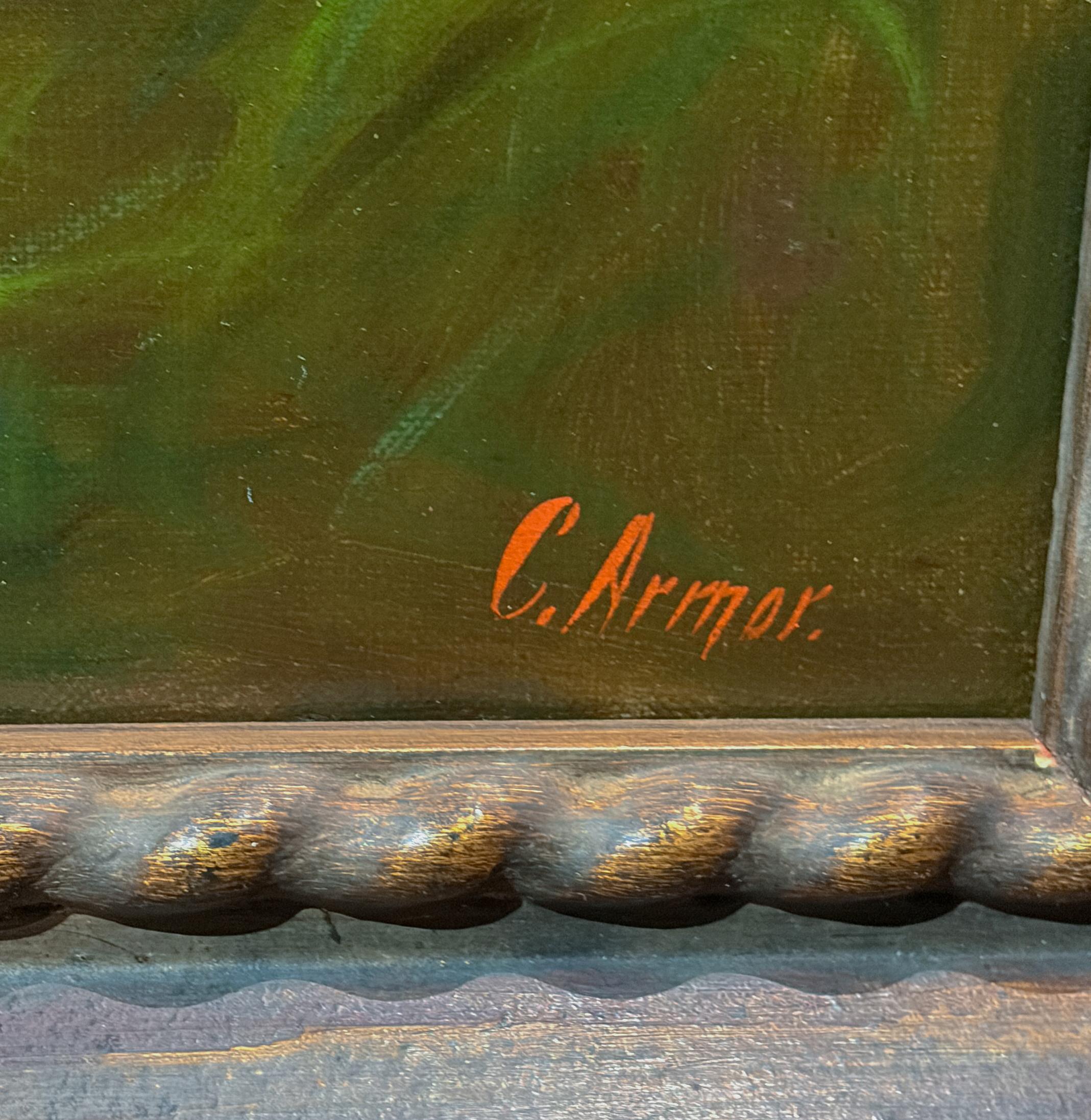 Cupid and Psyche By Charles Armor Oil Painting on Canvas For Sale 2