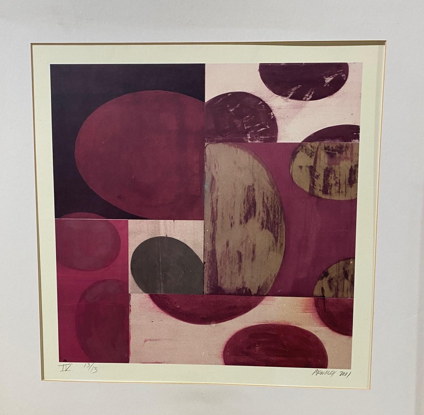 Modern Charles Arnoldi California Artist Signed Limited Edition Abstract Art Lithograph For Sale