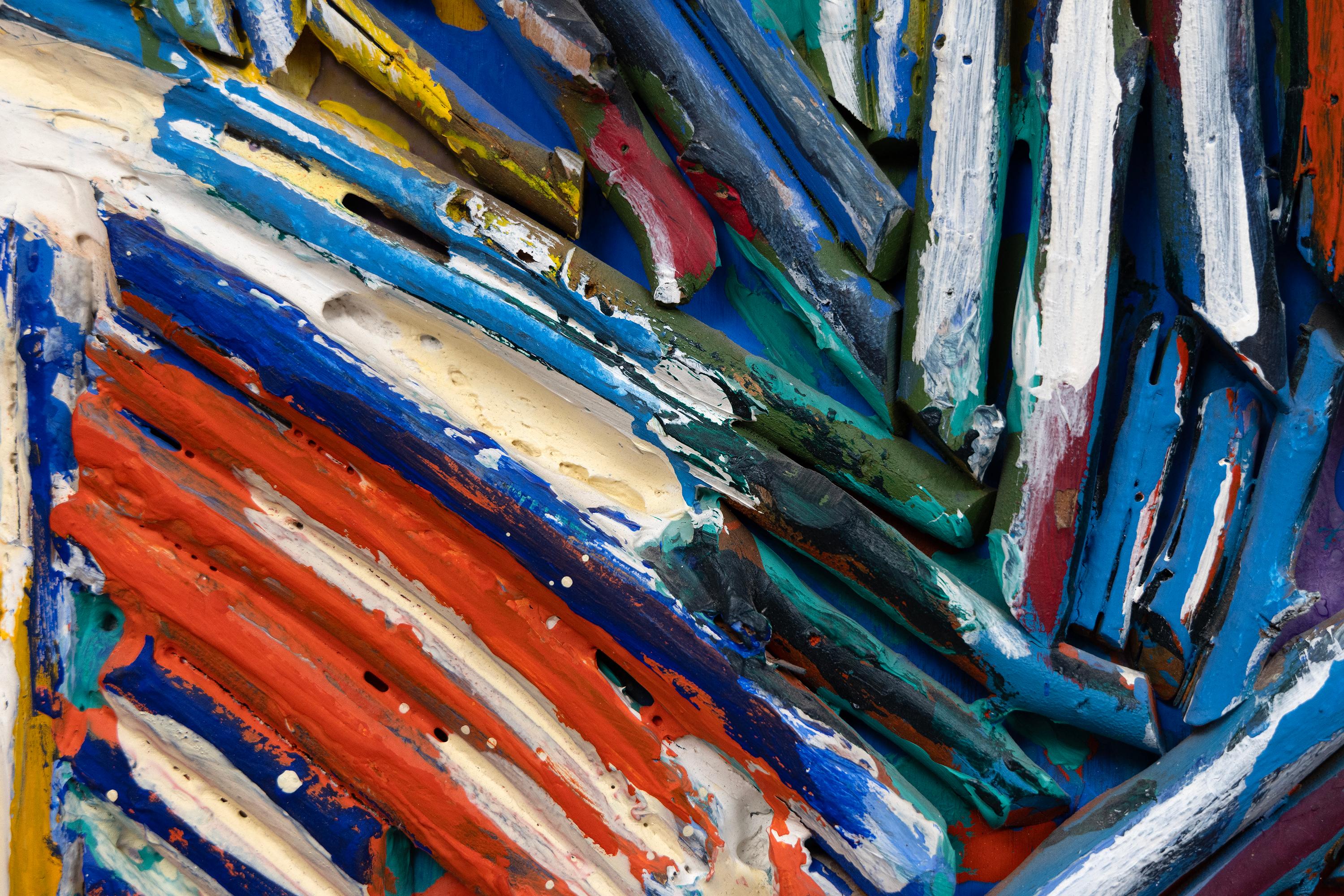 Bastone appiccicoso - Abstract Painting Marrone di Charles Arnoldi