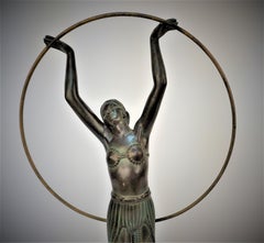 Charles Art Deco Sculpture Hoop Dancer
